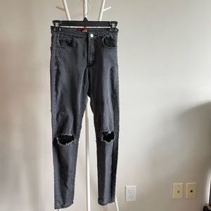 High Rise Ripped Jeans